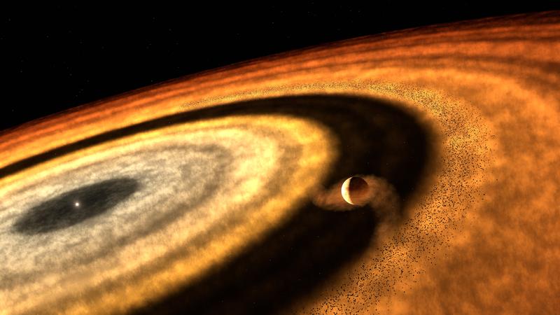 Künstlerische Darstellung einer protoplanetaren Scheibe