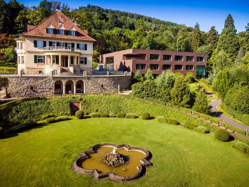 Der Campus des HITS oberhalb des Heidelberger Schlosses.