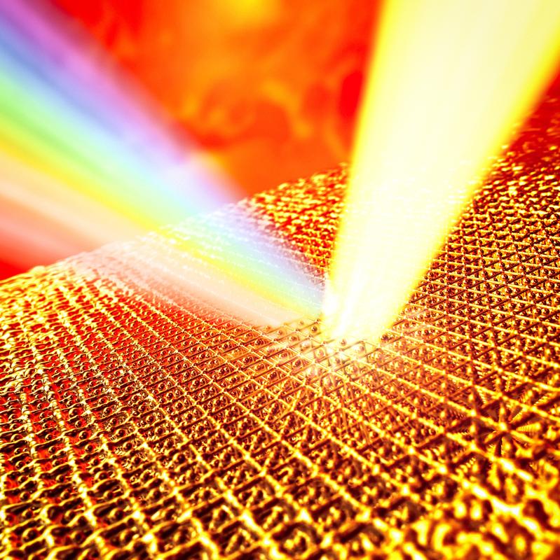 An international team of researchers used a laser to superheat a sample of gold. Then, they sent a pulse of ultrabright X-rays through the sample to measure the speed, and thus the temperature, of the atoms vibrating in the sample. 