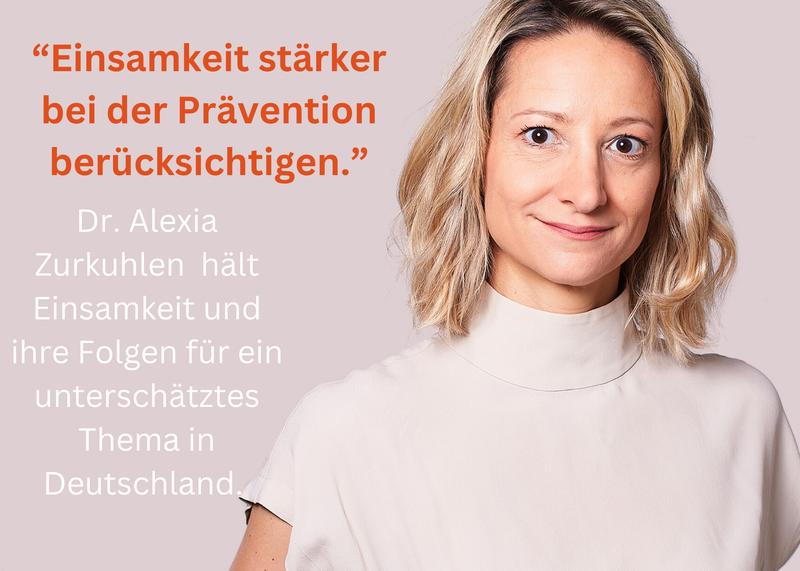 Dr. Alexia Zurkuhlen, Vorständin des Kuratoriums Deutsche Altershife (KDA), fordert, das Thema Einsamkeit mehr in den Fokus zu rücken.