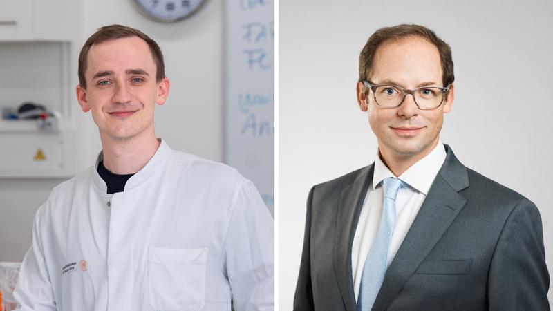 Dr. med. Wulf Tonnus (links) ist einer der drei Erstautoren der Studie. Prof. Dr. med. Andreas Linkermann gehört zu den Studienleitern.