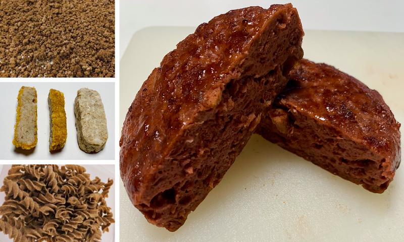 Rapskernkonzentrat bildet stabile Emulsionen mit anderen Zutaten uns lässt sich hervorragend zu Burger-Patties, Hackfleisch- und Fischstäbchenersatzprodukten sowie Pasta verarbeiten.