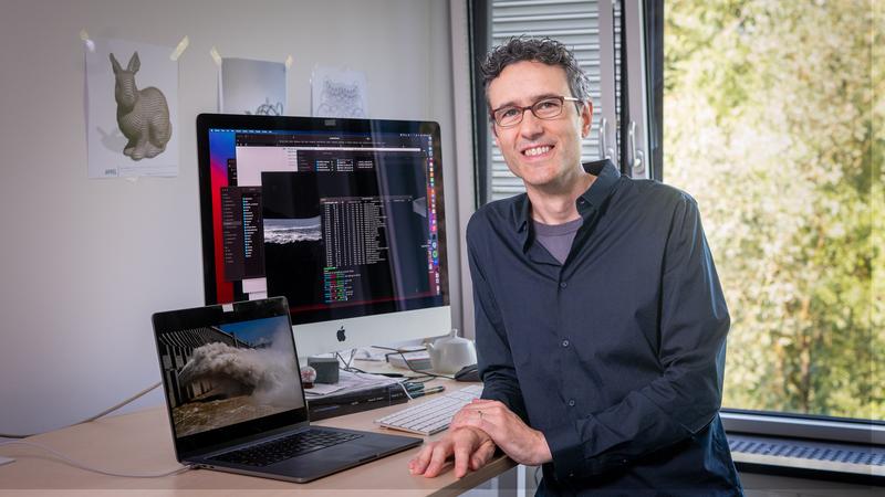 Prof. Nils Thuerey und sein Team simulieren Wellenbewegungen mit Hilfe eines Zwei-Phasen-Modells, bei dem neben dem Wasser auch die Luft berücksichtigt wird.