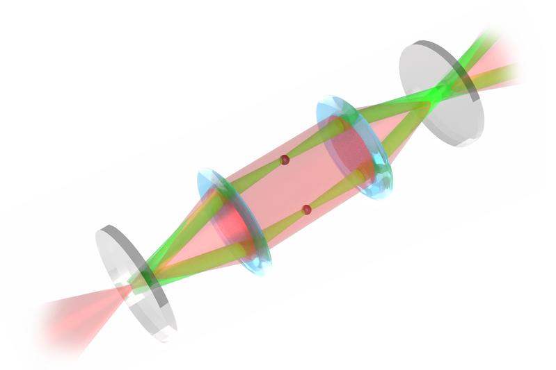 Das neuartige Mikroskop leitet das Licht im Kreis - so kann es mehrmals mit der Probe interagieren