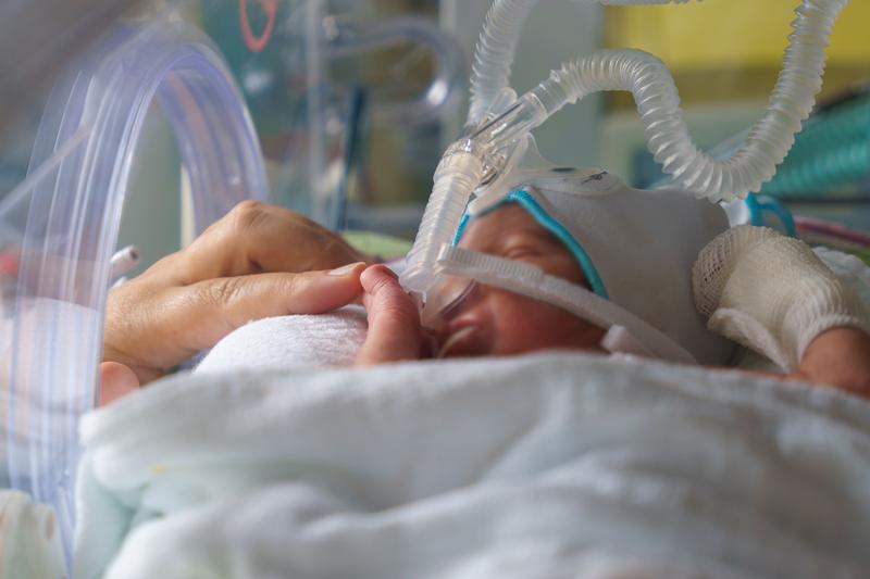 Frühgeborenes Baby wird am Uniklinikum Dresden versorgt.