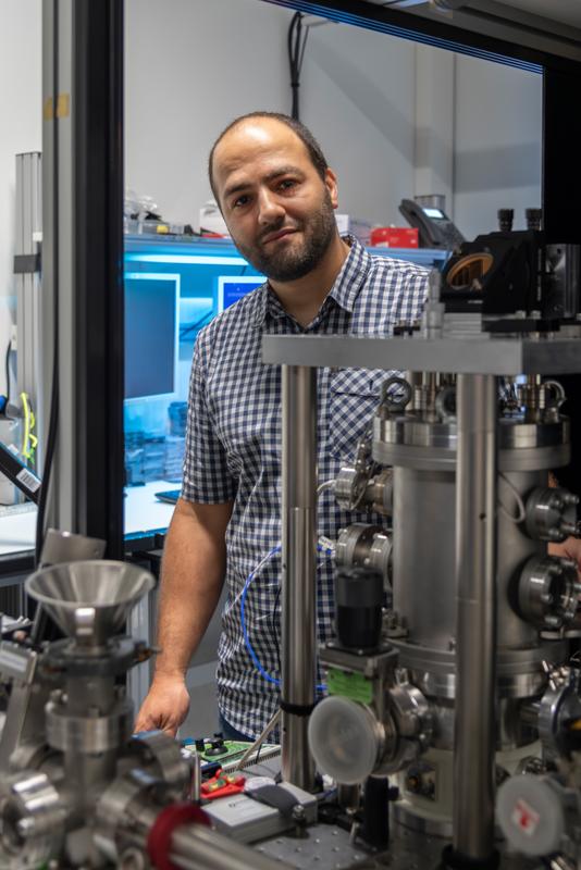 Dr. Hisham Mazal in his lab.