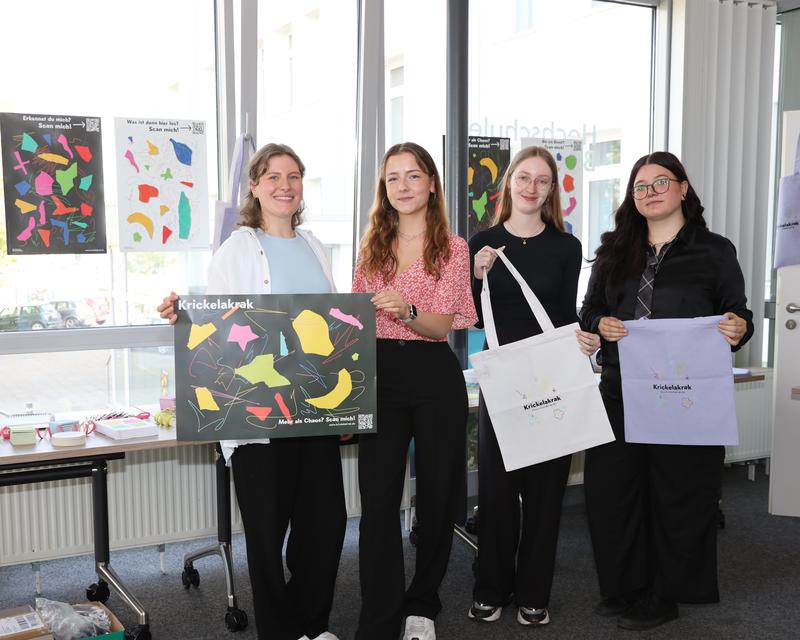 Projektteam Krickelakrak: Julia Heinemann, Marieke Finn, Gianina Schomacker, Lea Hartlein (v.l.). Nicht im Bild: Miriam Henke