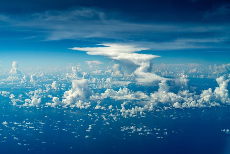 Wolken über dem Atlantik, fotografiert während der ORCESTRA-Kampagne.