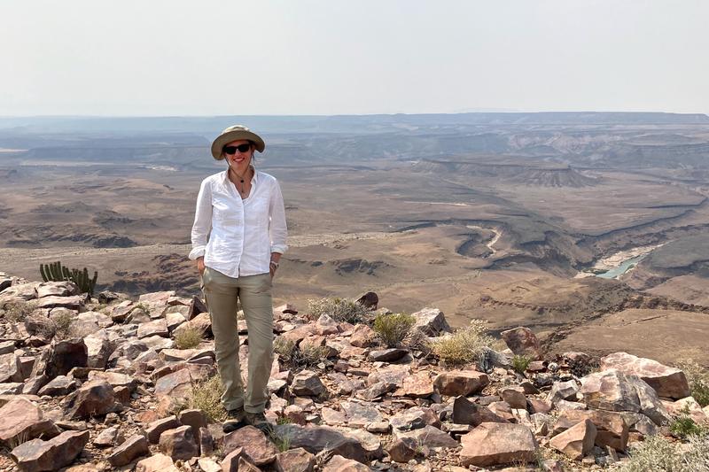 Die Moos-Professorin während Forschungsarbeiten in Namibia. 
