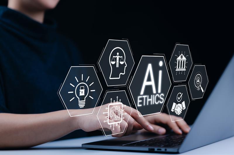 Auf der sicheren Seite: KI-Expert*innen und Jurist*innen arbeiten gemeinsam an einem Leitfaden, der produzierenden Unternehmen – insbesondere kleinen und mittleren Unternehmen – die rechtssichere Nutzung von KI erleichtern soll. 