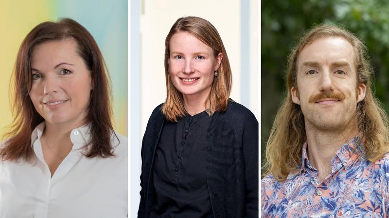 Erhalten einen ERC Starting Grants (v.l..): Prof. Dr. Lucie Flek, Jun.-Prof. Dr. Amelie Schiprowski, Dr. Moritz Lürig. 
