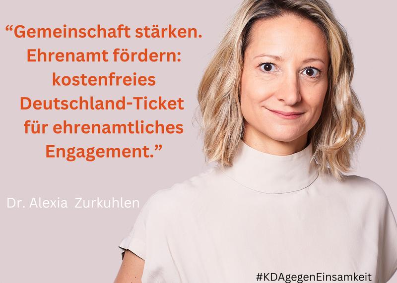 Dr. Alexia Zurkuhlen, Vorständin des Kuratoriums Deutsche Altershife (KDA), fordert mehr Anreize für das ehrenamtliche Engagement