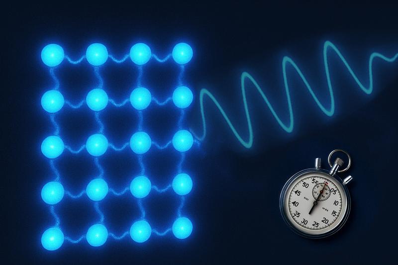 Durch Korrelationen zwischen Quantenteilchen ergibt sich ein rhythmisches Signal - ohne dass es durch einen äußeren Takt vorgegeben werden müsste.