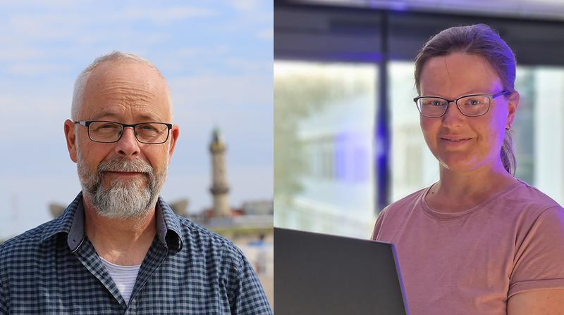 Ein IOW-Forschungsteam um den Meeresmikrobiologen Matthias Labrenz (l.) und die Bioinformatikerin Christiane Hassenrück (r.) untersuchten erstmals die globalen Verbreitungsmuster des Pathogens Vibrio vulnificus.