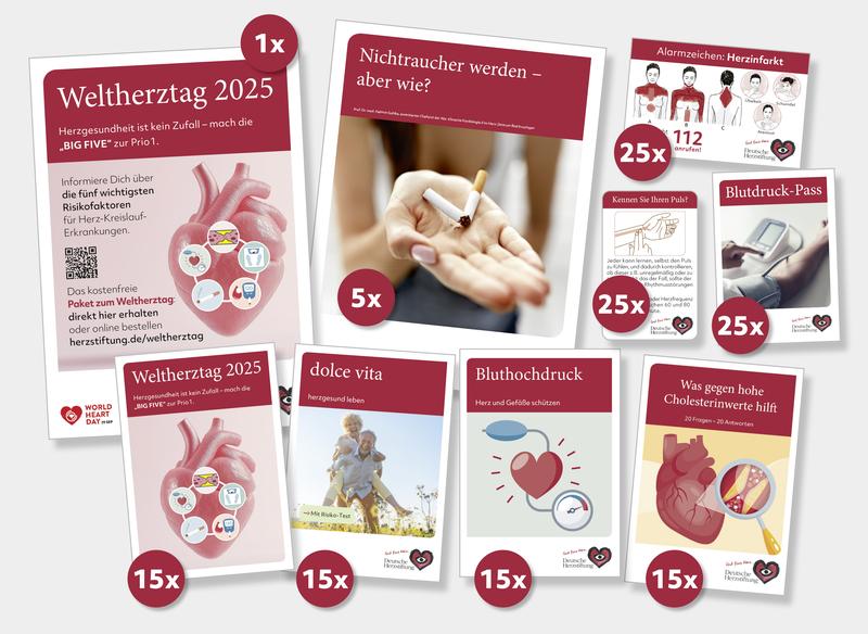 Das Weltherztag-Aktionspaket für Arztpraxen, Apotheken und Interessierte