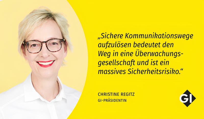 Christine Regitz, Präsidentin der Gesellschaft für Informatik e.V. und Vizepräsidentin bei SAP SE