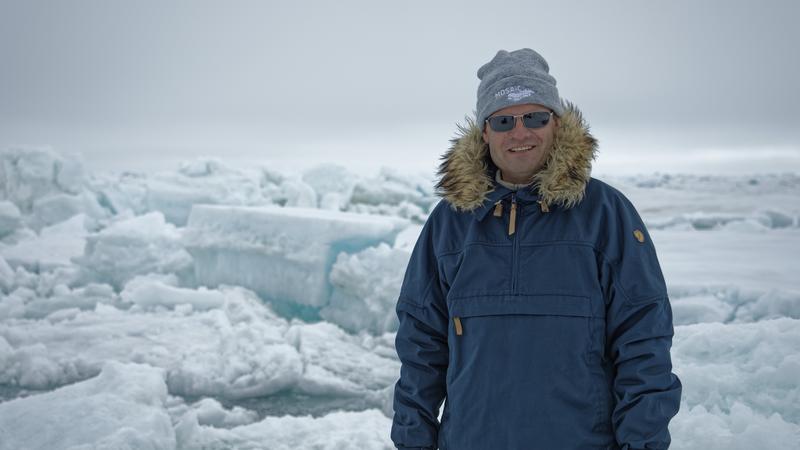 Markus Rex während der MOSAiC-Expedition in der Arktis
