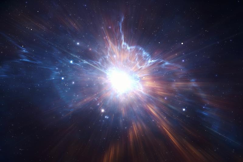 Künstlerische Darstellung der Ausdehnung des Universums 
