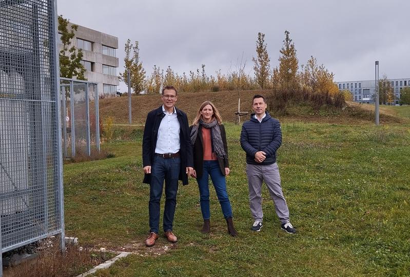 Projektteam v.l. Prof. Florian Klumpp, Doktorandin Catherine Adelmann, Prof. Dietmar Graeber
