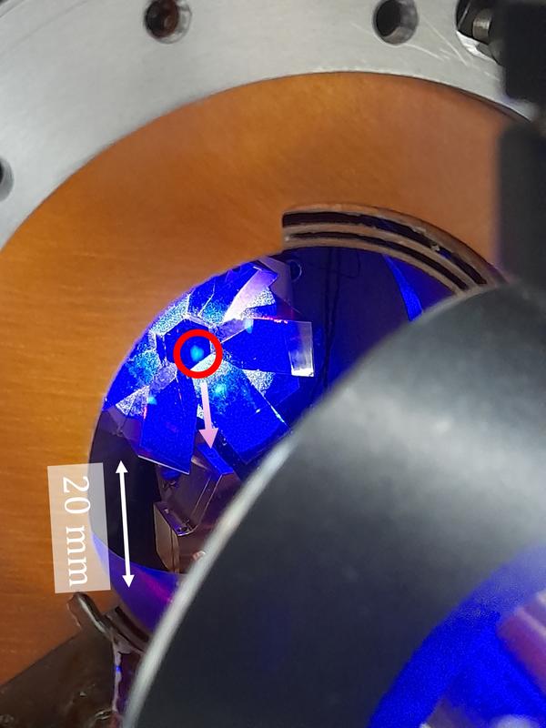 Der zentrale Teil des Ultrahochvakuum-Systems der Uhr. 