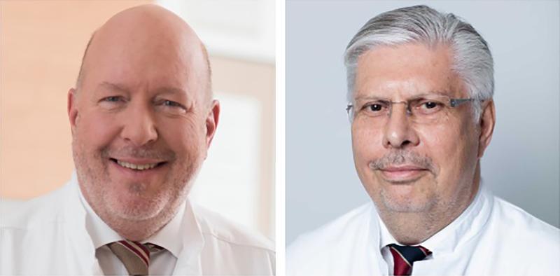 Diabetologe Prof. Dr. med. Dr. h.c. Diethelm Tschöpe und Kardiologe Dr. med. Rolf Dörr von der Stiftung DHG 