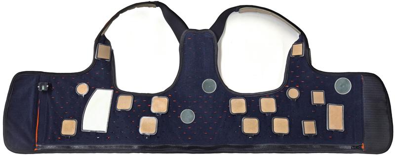 The vest can be worn by different patients and adjusted for their specific body types for greater comfort and optimum sensor readings