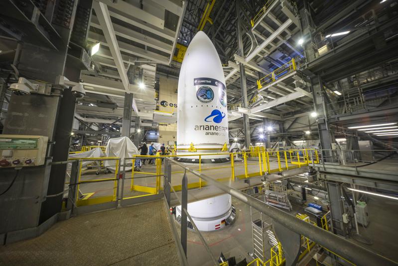 Ariane 6 A62 launch vehicle at Europe’s spaceport in Kourou, French Guiana (August 6, 2025)