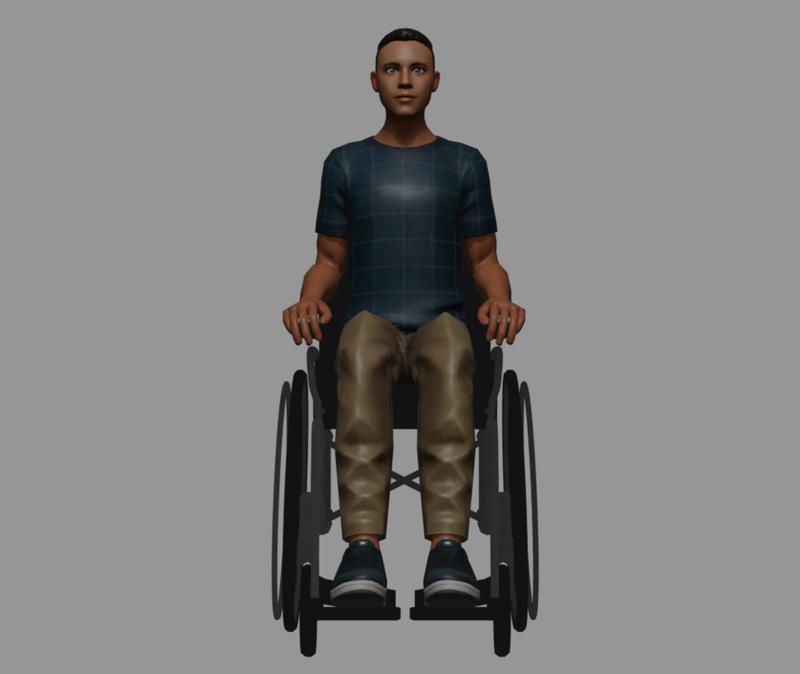 Avatar in a wheelchair