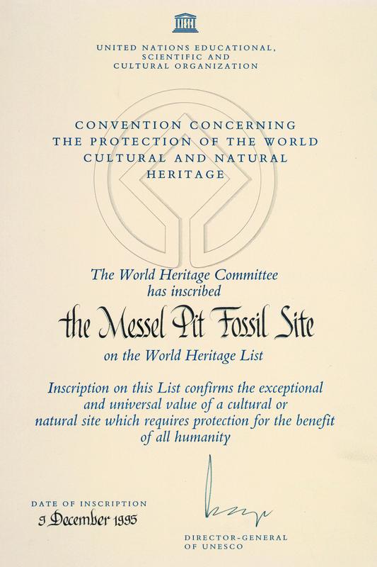 Die am 9. Dezember 1995 unterschriebene UNESCO-Urkunde