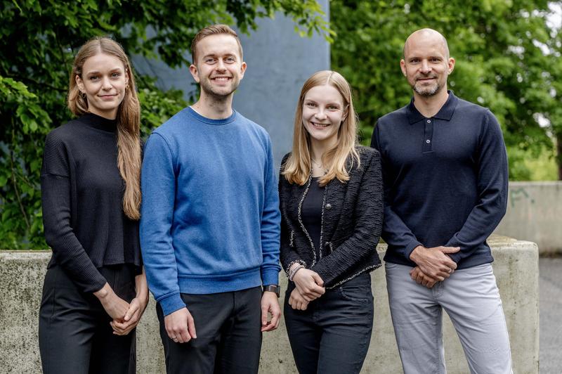   Das Bochumer Autorenteam: Johanna Woitzel, Moritz Ingendahl, Anna Schulte, Hans Alves (von links) 