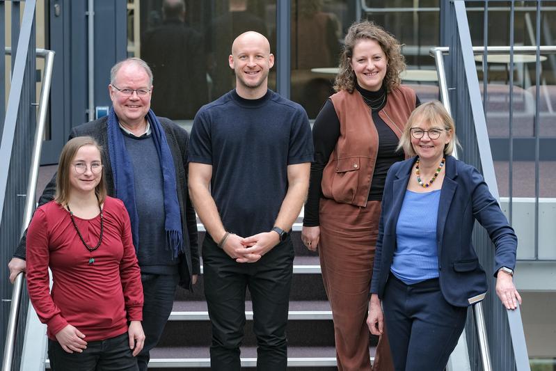 Der Tag der Lernkulturen stieß auf große Resonanz. Darüber freuten sich (von links): Antje Zoller, Prof. Dr. Hans Merzendorfer, Marcus Berger von der Uni Erfurt, Dr. Barbara Müller-Naendrup und Swaantje Brill. 