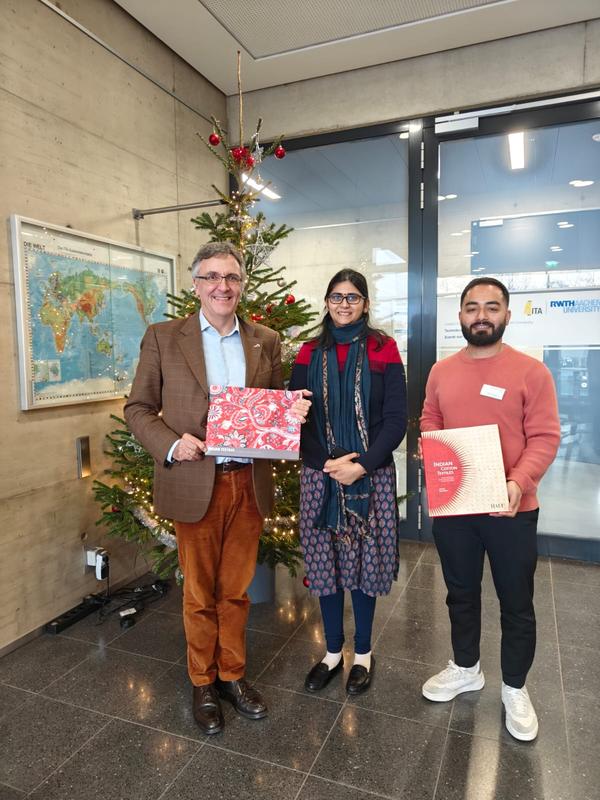 Professor Dr Thomas Gries, General Consul Dr Shuchita Kishore and Dr Shantanu Bhat (from left to right)
