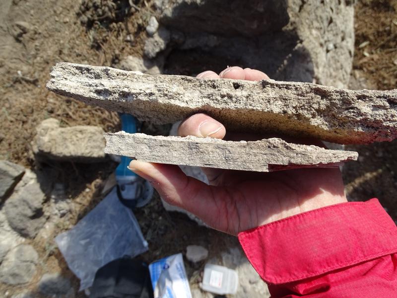 Karbonatproben aus den sogenannten Republikanischen Bädern in Pompeji