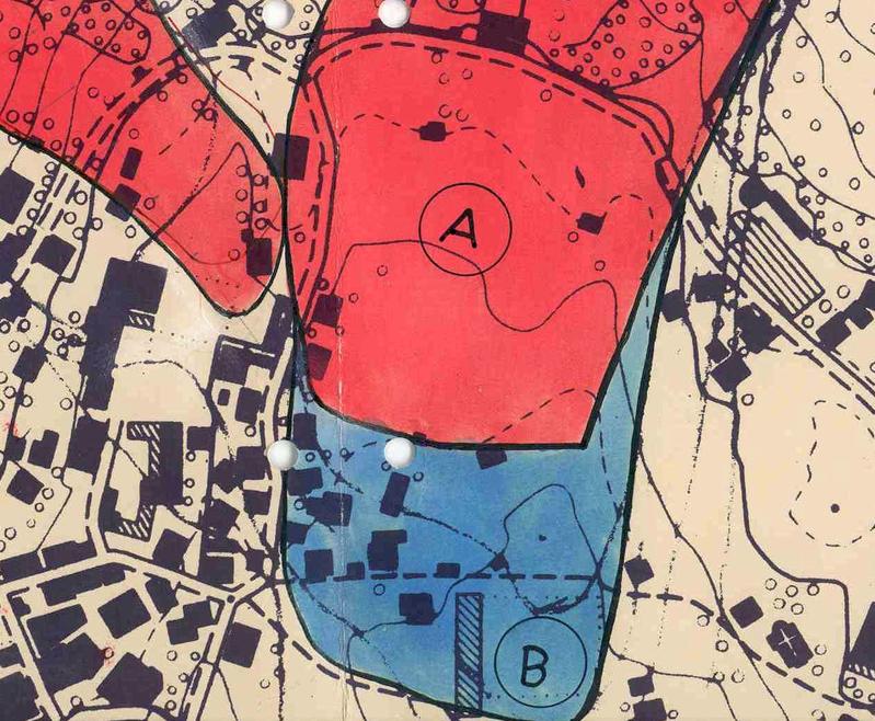 In 1960, the SLF produced the first map featuring red and blue zones for the municipality of Wengen: no building at all is permitted in red zones, while in blue zones building is permitted subject to certain conditions.