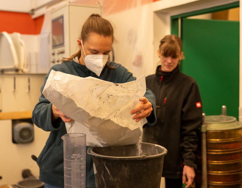 Anmischung von Beton