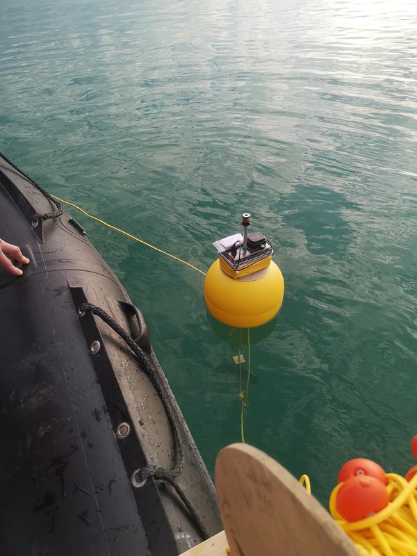 To determine wave heights on Lake Wörthersee, buoys were equipped with sensors for precise position and movement detection.