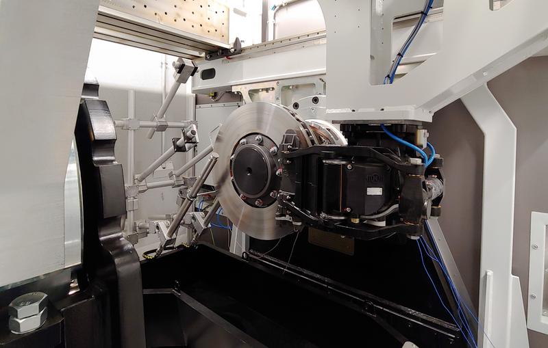 Brake test at the Institute for Structural Durability and Railway Vehicle Technology at TU Graz.