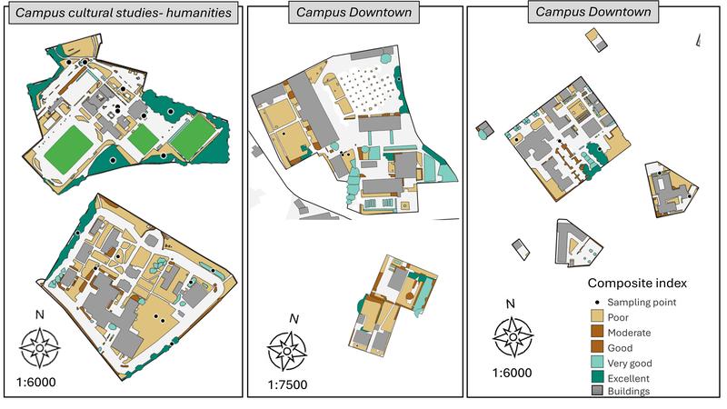 Kartierung der Bodengesundheit in den verschiedenen Campusbereichen der JLU. 