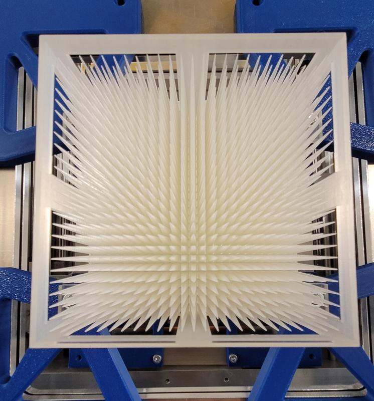 Modulator — The GCR simulator is based on a hybrid, active-passive method: the energy of a primary beam of iron ions is actively varied before hitting passive beam modulators — a well-known and proven method from particle therapy. 