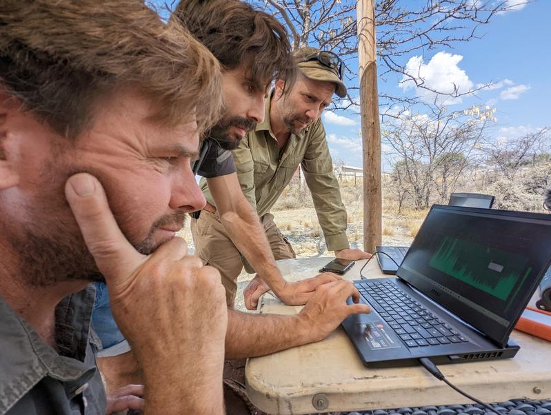 GAIA Team reviews data from lion collars in Etosha National Park
