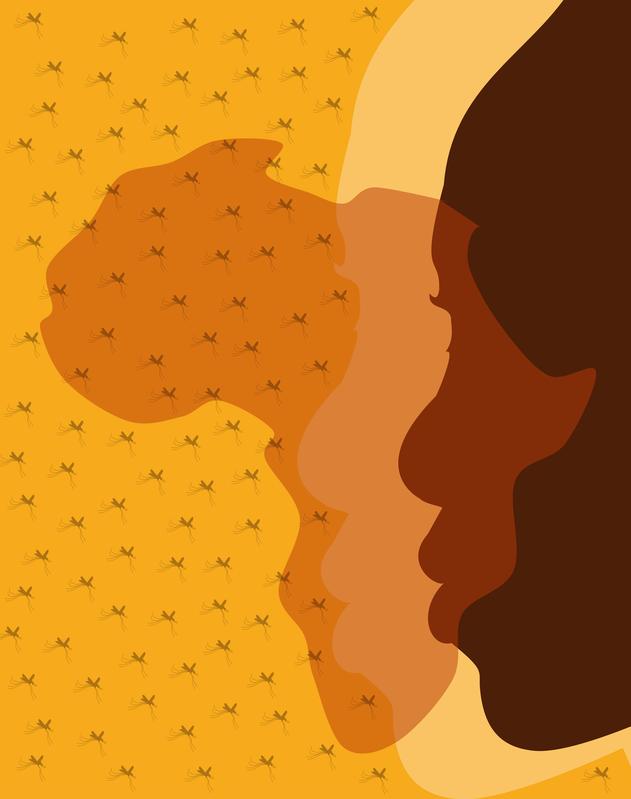 Graphic representation of the impact of malaria on the formation of the human niche