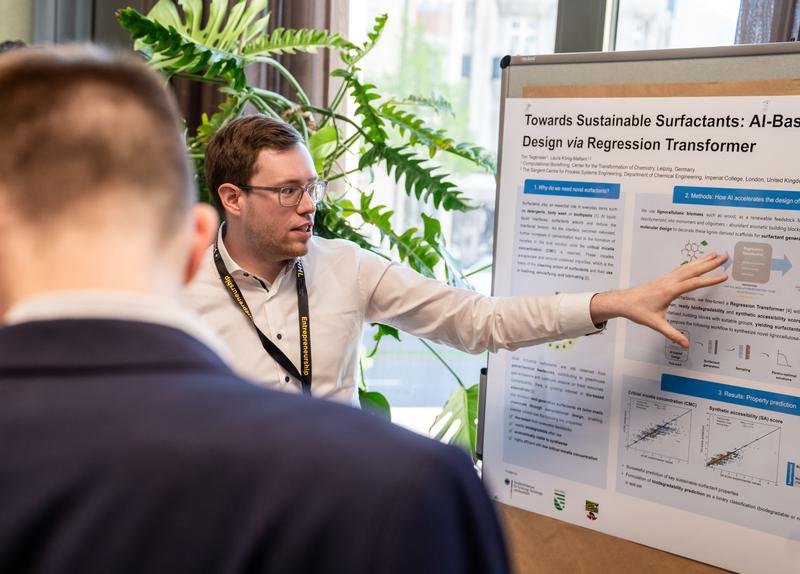 Tim Tegtmeier (CTC) während seiner Poster-Präsentation bei der HHL Entrepreneurship Week 2026