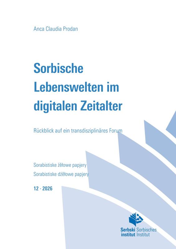 Cover der Neuerscheinung Sorabistische Arbeitspapiere Heft 12