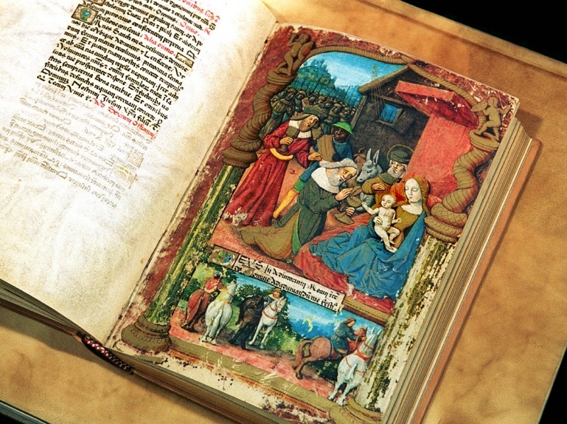 Eines der Paradestücke ist der Faksimile-Druck des 1490 vollendeten "Stundenbuches" von Herzog Ludwig von Orleans, dem späteren französischen König Ludwig XII.