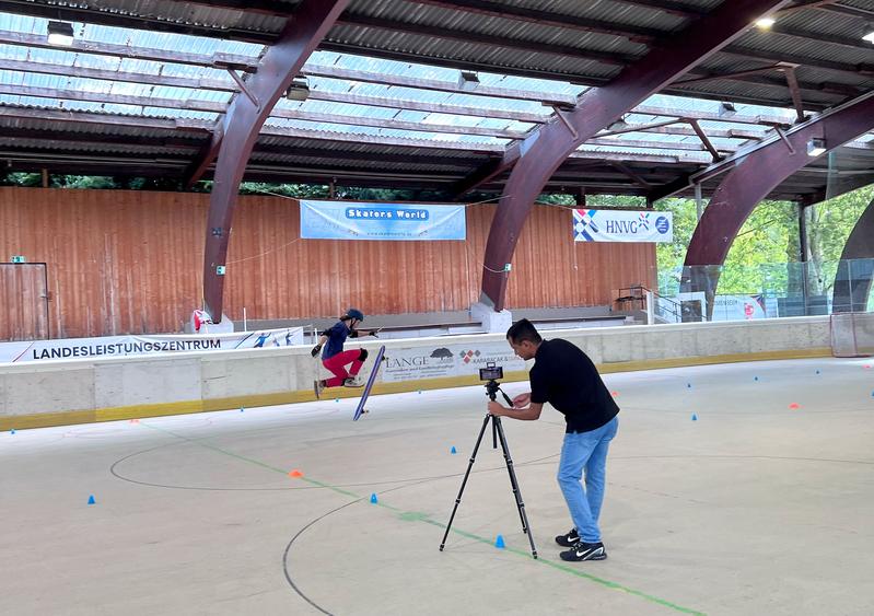 Videodreh mit David Buchmann beim Longboard Dancing 