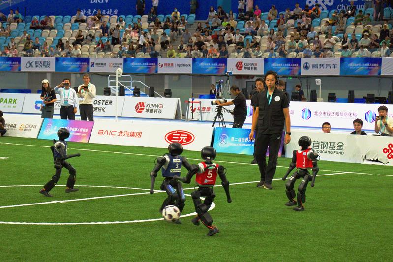 B-Human competes at the World Humanoid Robot Games