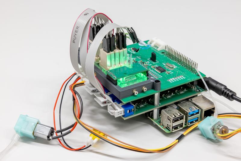 Optical sensor unit developed in earlier work by Martina Gerken's research group to measure chemical colour changes.