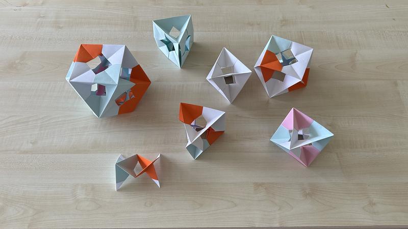 Modular paper origami, designed by Summer School parti cipants