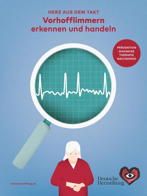 Broschüre „Herz aus dem Takt: Vorhofflimmern und erkennen und handeln“