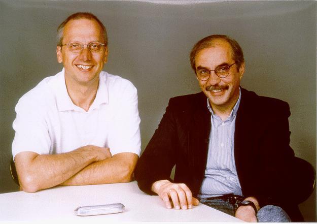 Die beiden Preisträger Professor Peter Gruss (li) und Professor Herbert Jäckle (re)